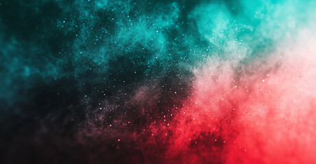 Fototapeta premium Abstract Blurred Background with Green, Red, and White Cosmic Glow
