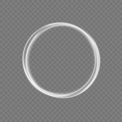 White circle glowing light explodes on a transparent background. Png sparkling magical dust particles, bright Star. Transparent shining sun, bright flash, png, effect, wave,neon,line.