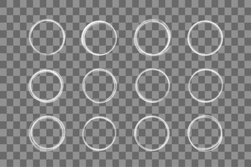 White circle glowing light explodes on a transparent background. Png sparkling magical dust particles, bright Star. Transparent shining sun, bright flash, png, effect, wave,neon,line.