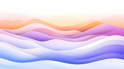 Pastel-colored abstract wave landscape, sunrise background, design element