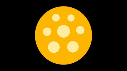 Obraz premium Isolated Yellow Round Swiss Emmental or Gouda Cheese Wheel Flat Lay on White Background Top View