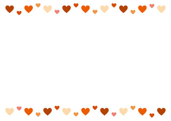 かわいいハートのラインフレーム