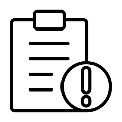 clipboard alert bvector icon