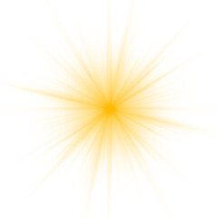 Obraz premium Realistic sun rays. Sun ray glow abstract shine light effect starburst beam sunshine glowing isolated image. Lights flare, star flash light, white sun rays, png. 