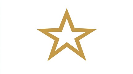 Obraz premium Golden star graphic design element on white background for website or app icon