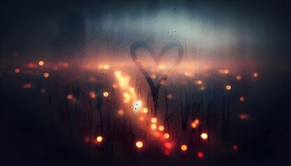 A Heartfelt Message on a Foggy Window.