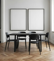 Frame mockup, ISO A paper size. Living room wall visual mockup. Interior mockup with warm background. Chic interior design