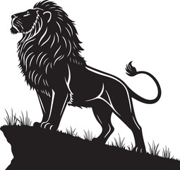 Lion vector silhouette image 