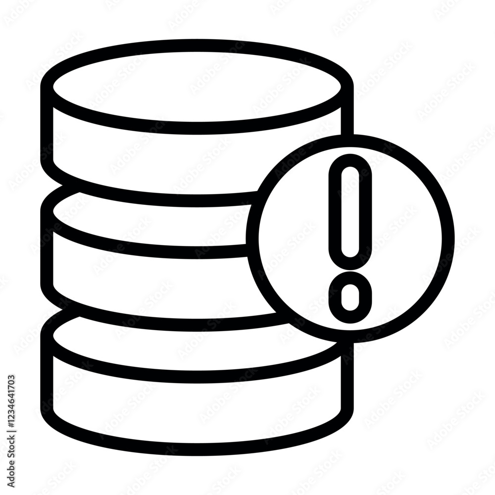 Poster database alert vector icon
