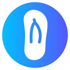 flip flops gradient icon