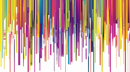 Vertical multi-colored lines background with white background