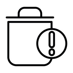 delete alert vector icon