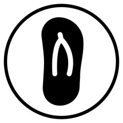 flip flops glyph icon