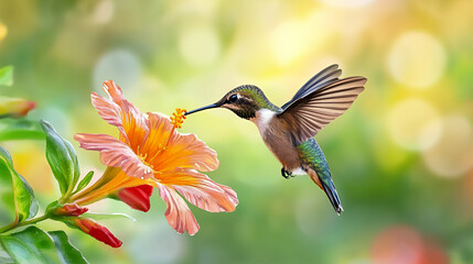 Fototapeta premium hummingbird on a flower