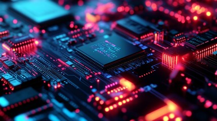 Obraz premium From the smallest chip to the vast networks, technology is the language that speaks the future into existence. 