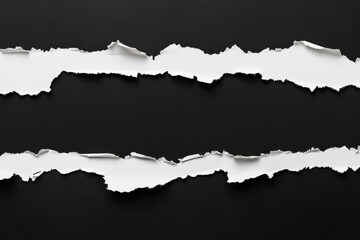 Ripped Paper on Black Background