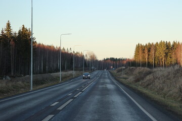 Fototapeta premium Straße in Finnland