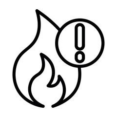 fire alert vector icon