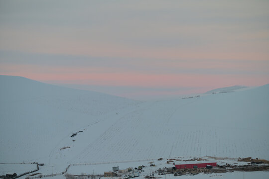 ski resort in the morning