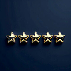 Fototapeta premium Five star rating review icon