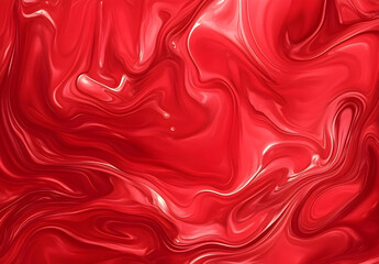 Abstract Red Liquid Swirls: A Visually Stunning Composition of Crimson Hues