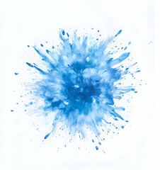 Abstract Blue Explosion: A Watercolor Masterpiece