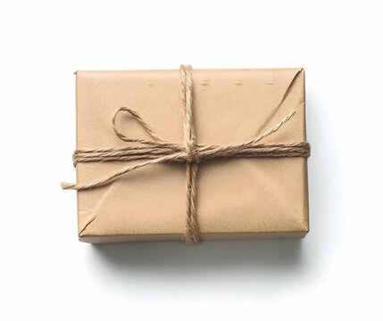 Rustic Brown Gift Box Tied with Twine