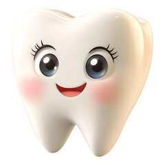 PNG Happy Tooth Against Transparent Background for Dental, Health, or Fun Design Projects
