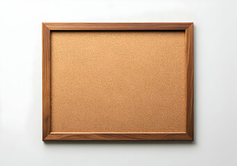 Fototapeta premium Blank Corkboard with Wooden Frame,Ready for Notes and Reminders