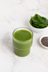 Green detox smoothie, cocktail, diet