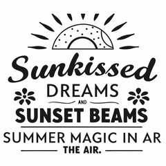 summer sunsets typography t-shirt design © MSTSALMA
