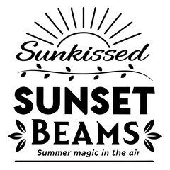 summer sunsets typography t-shirt design