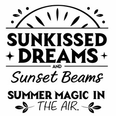 summer sunsets typography t-shirt design