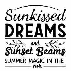 summer sunsets typography t-shirt design