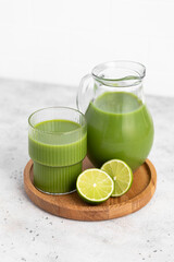 Green detox smoothie, cocktail, diet