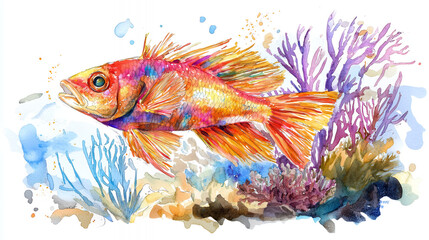 Fototapeta premium tropical fish in aquarium