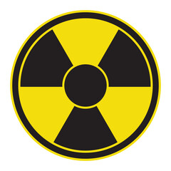 Fototapeta premium Radiation sign. Radioactivity alert symbol.