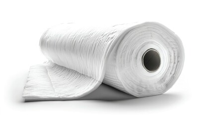 High-Quality Roll of Fire Resistant Foam Insulation on White Background