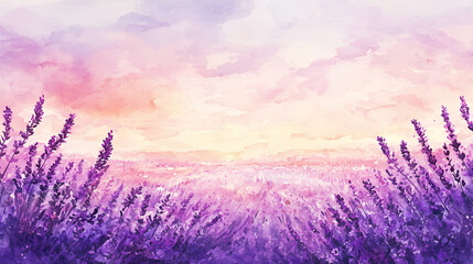 Obraz premium lavender field in the morning