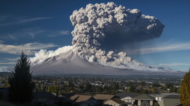 Exploring pyroclastic flows aerial views of active volcanoes and natural landscapes
