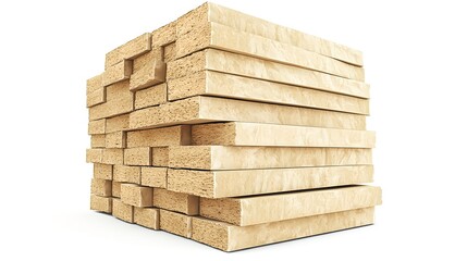 High-Quality Photorealistic Stack of Lightweight Gypsum Wall Partitions