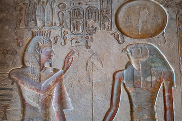 egyptian engraving on wall