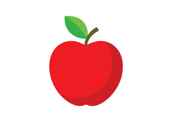 red apple isolated on white