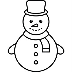 snowman with hat and scarf