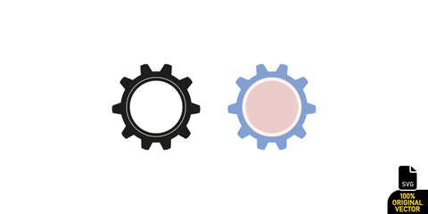 Modern Settings Gear Icon With Three Variations For UI And Applications