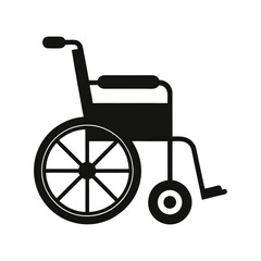 wheelchair icon isolated on white