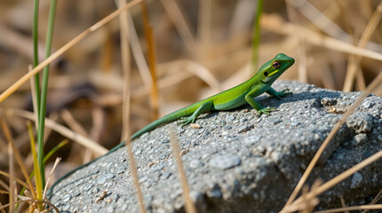 Fototapeta premium lizard on a rock