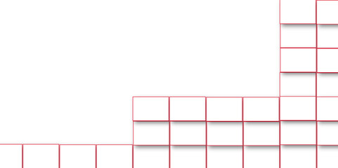 Simple Square cube box plate board on white wall background. 3d rendering. Multiple Horizontal Business Card Modern Mockup for Branding Presentation, Corporate Identity, Advertising, Graphic design.