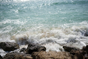 Clean SeaShore With Splash Waves