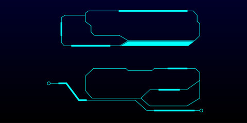 HUD futuristic information box concept modern. Bar infographic digital technology template. Vector illustration.